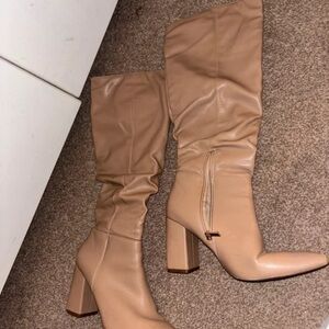 Elegant Tan Heeled Boots for Women